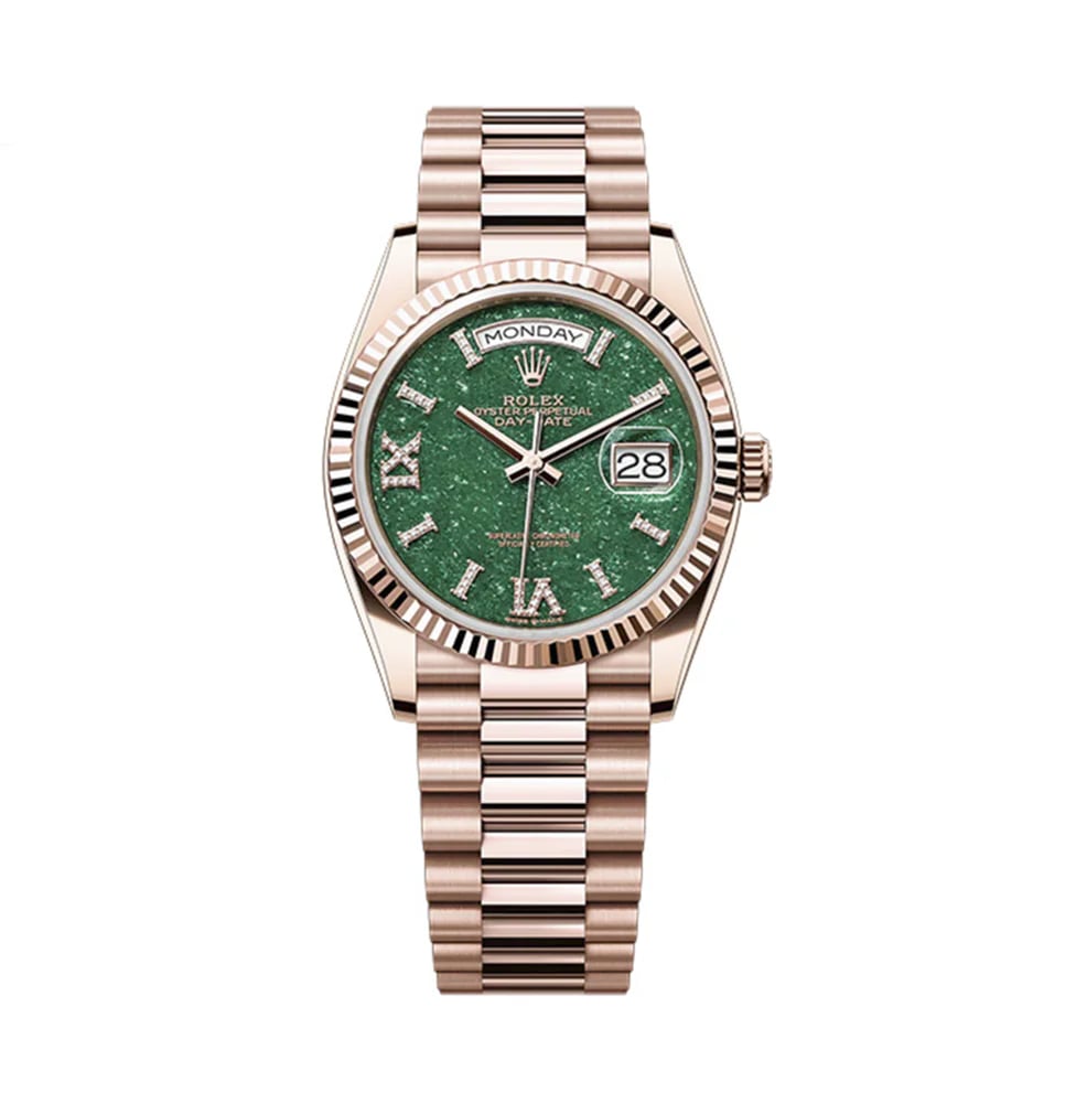 Rolex Day-Date 36 Green Dial Roman Numerals, image 1 Rolex Day-Date 36 Green Dial Roman Numerals, image 1