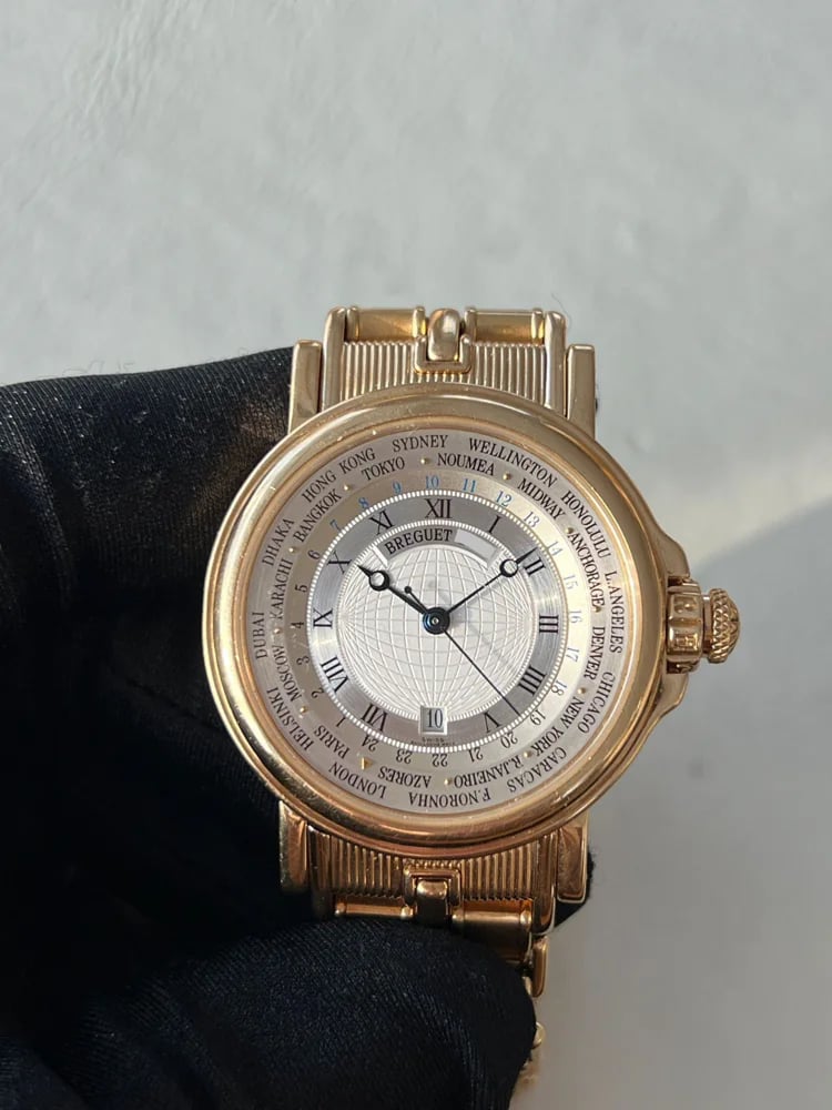 Breguet Marine Hora Mundi Time Zones World Gold Bracelet, image 1 Breguet Marine Hora Mundi Time Zones World Gold Bracelet, image 1