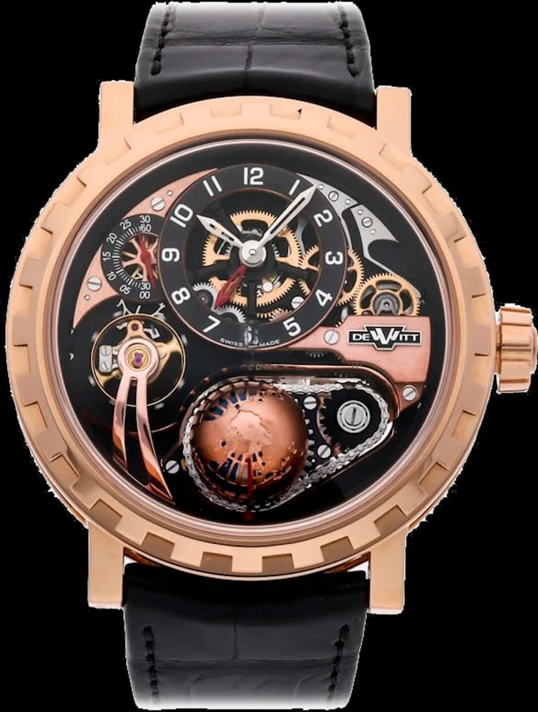 DeWitt Academia HOUR PLANET GMT BLACK TIE EDITION, image 1 DeWitt Academia HOUR PLANET GMT BLACK TIE EDITION, image 1