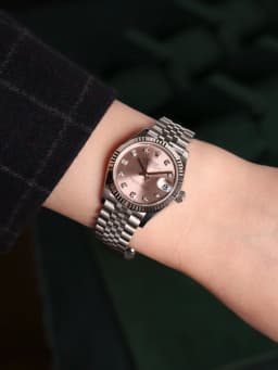 Rolex Datejust 31 31 Pink dial with diamonds Jubilee bracelet Box and Papers 2026, image 9 Rolex Datejust 31 31 Pink dial with diamonds Jubilee bracelet Box and Papers 2026, image 9