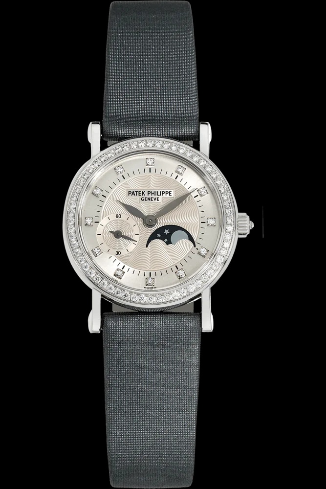 Patek Philippe Calatrava Certified Ladies Moonphase Diamonds, image 1 Patek Philippe Calatrava Certified Ladies Moonphase Diamonds, image 1