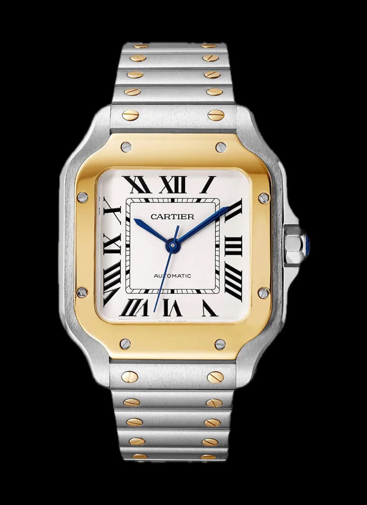 Cartier Santos Medium White dial Bi-Colour Box and Card 2026, image 1 Cartier Santos Medium White dial Bi-Colour Box and Card 2026, image 1