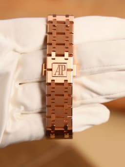 Audemars Piguet Royal Oak Lady Lady Extract from Archives. Rose Gold Blue Dial Diamond Bezel, image 6 Audemars Piguet Royal Oak Lady Lady Extract from Archives. Rose Gold Blue Dial Diamond Bezel, image 6