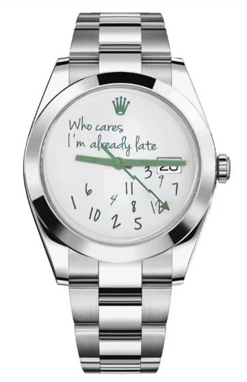 Rolex Datejust 41 Custom Dial WHO CARES Oyster Bracelet, image 1 Rolex Datejust 41 Custom Dial WHO CARES Oyster Bracelet, image 1