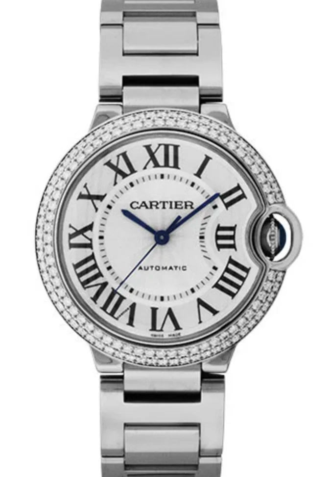 Cartier Ballon Bleu 36mm We9006z3 18k Diamond Bezel, image 1 Cartier Ballon Bleu 36mm We9006z3 18k Diamond Bezel, image 1