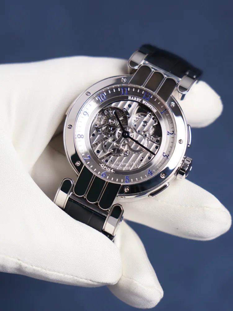 Harry Winston Opus 4 Platinum Tourbillon Minute-repeater with cathedral gongs Moonphase LE 18 pcs, image 2 Harry Winston Opus 4 Platinum Tourbillon Minute-repeater with cathedral gongs Moonphase LE 18 pcs, image 2