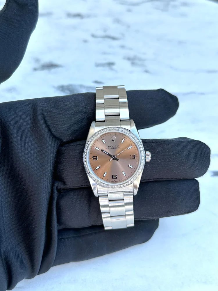 Rolex Oyster Perpetual 31 Custom diamond bezel, image 1 Rolex Oyster Perpetual 31 Custom diamond bezel, image 1