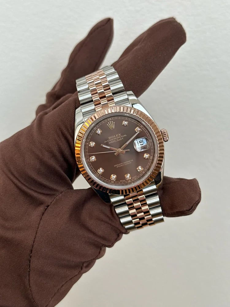 Rolex Datejust 41 DJ Choco Dial Diamonds, image 1 Rolex Datejust 41 DJ Choco Dial Diamonds, image 1