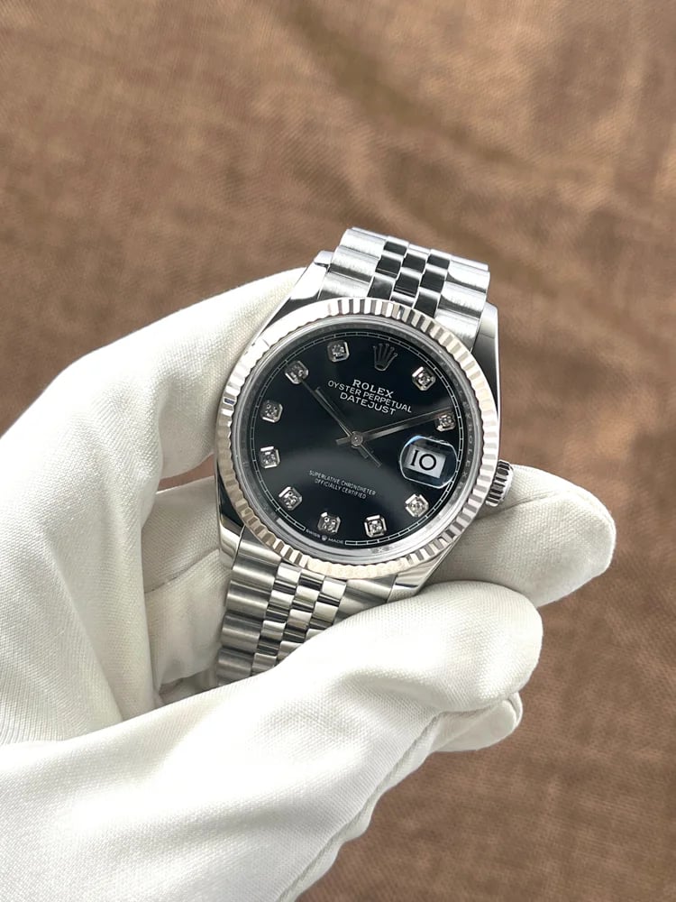 Rolex Datejust 36 Black Diamond Dial Jubilee, image 1 Rolex Datejust 36 Black Diamond Dial Jubilee, image 1