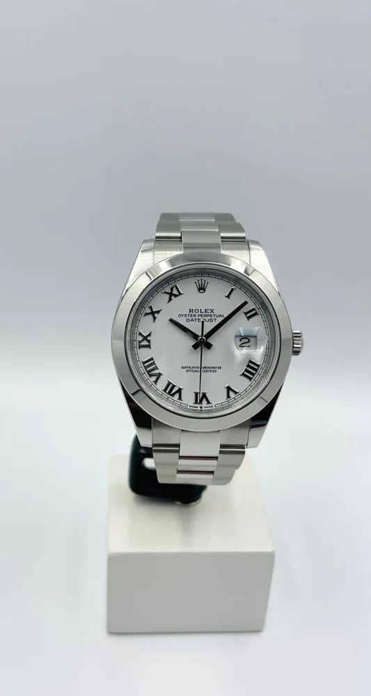 Rolex Datejust 41 White Dial Roman Numerals Oyster Bracelet, image 1 Rolex Datejust 41 White Dial Roman Numerals Oyster Bracelet, image 1