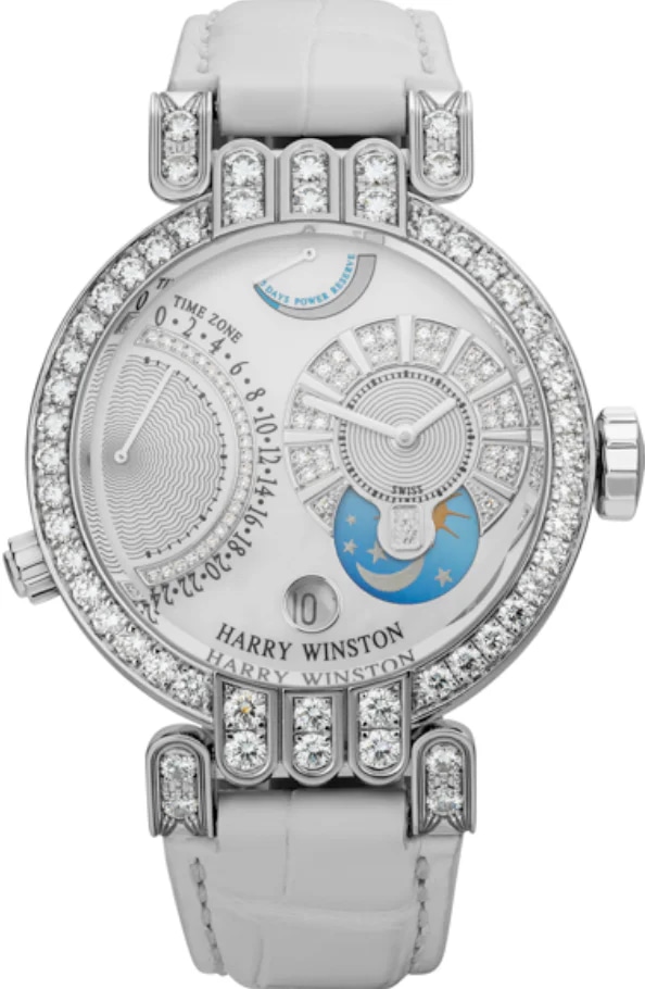 Harry Winston Premier Excenter White Gold Time Zone, image 1 Harry Winston Premier Excenter White Gold Time Zone, image 1