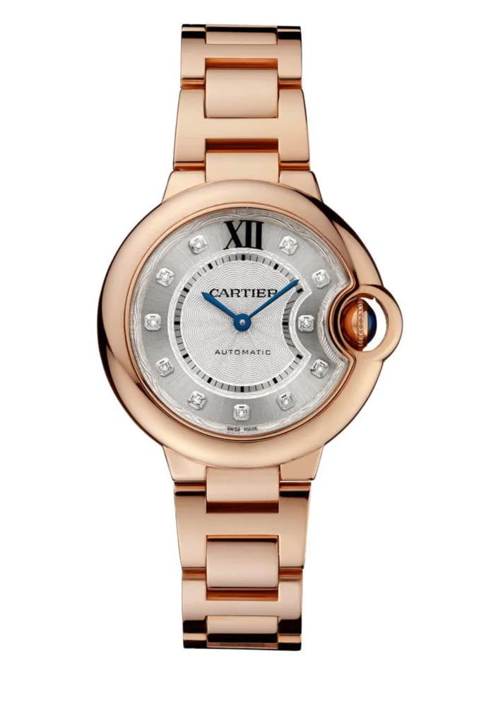 Cartier Ballon Bleu 33mm Ballon Bleu Rose Gold Diamonds 33mm, image 1 Cartier Ballon Bleu 33mm Ballon Bleu Rose Gold Diamonds 33mm, image 1