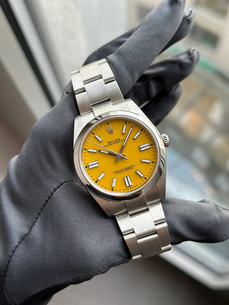 Rolex Oyster Perpetual 41 Yellow Dial, image 1 Rolex Oyster Perpetual 41 Yellow Dial, image 1