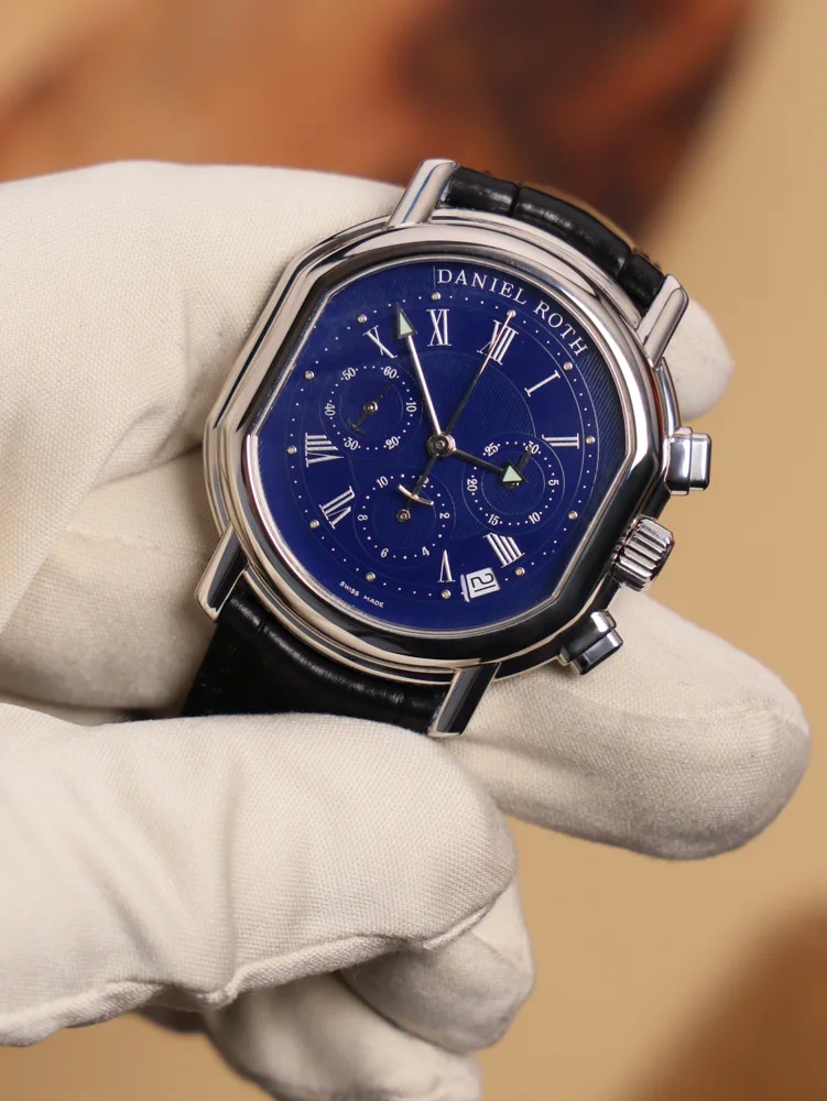 Daniel Roth Masters Chronograph Blue dial Original box and tag cal. el primero 400, image 1 Daniel Roth Masters Chronograph Blue dial Original box and tag cal. el primero 400, image 1