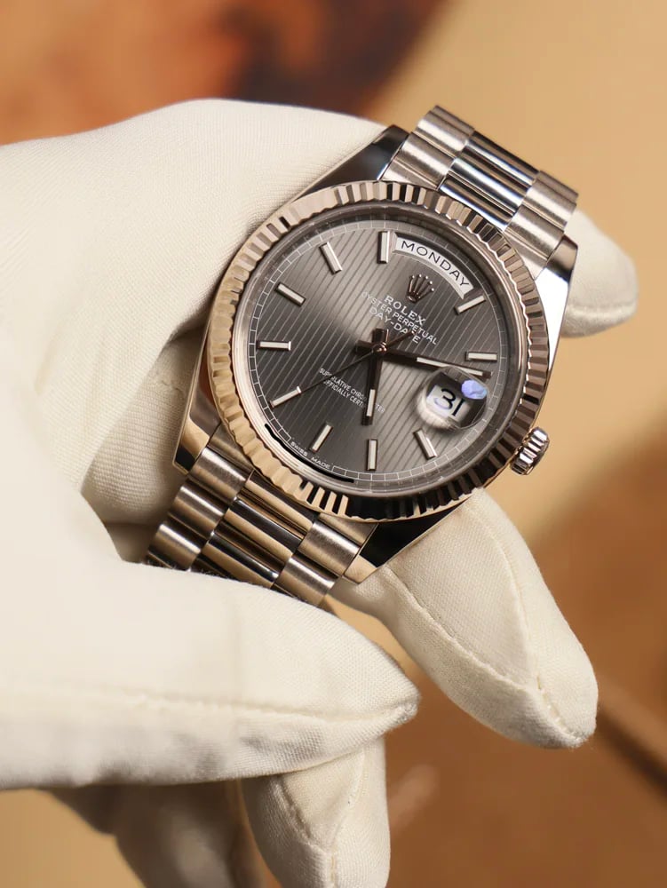 Rolex Day-Date 40 40 White Gold Motif Rhodium Dial, image 1 Rolex Day-Date 40 40 White Gold Motif Rhodium Dial, image 1