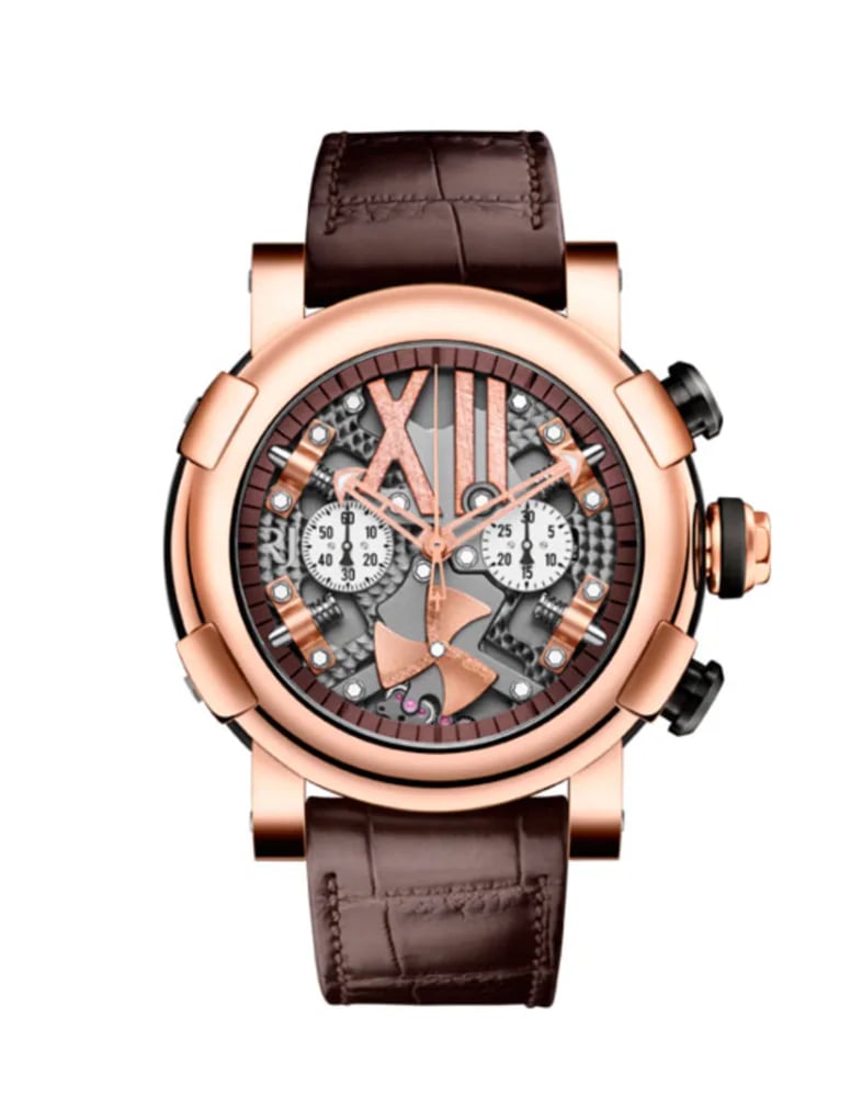 Romain Jerome Titanic-DNA Steampunk Chrono Full Red, image 1 Romain Jerome Titanic-DNA Steampunk Chrono Full Red, image 1