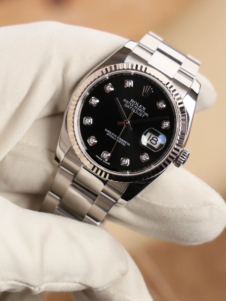 Datejust 36 Oyster Black Diamond Dial, image 1 Datejust 36 Oyster Black Diamond Dial, image 1