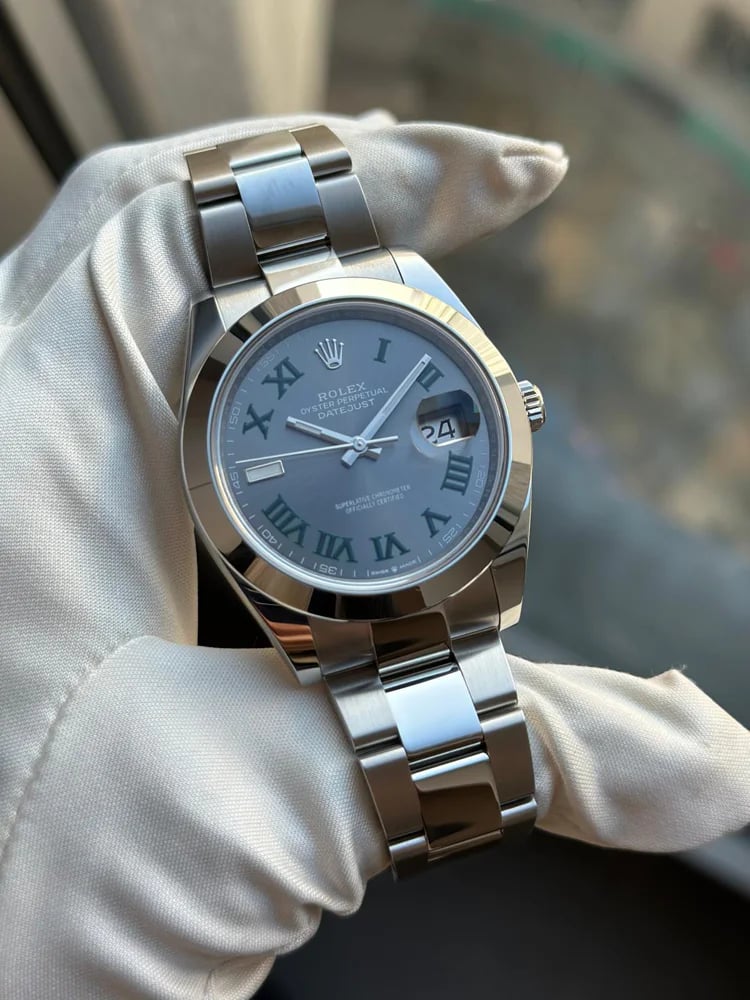 Rolex Datejust Wimbledon Dial Oyster Bracelet, image 1 Rolex Datejust Wimbledon Dial Oyster Bracelet, image 1