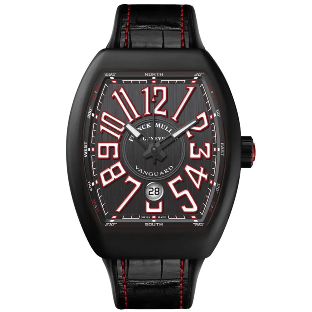 Franck Muller Vanguard STEEL 45MM BLACK RED, image 1 Franck Muller Vanguard STEEL 45MM BLACK RED, image 1