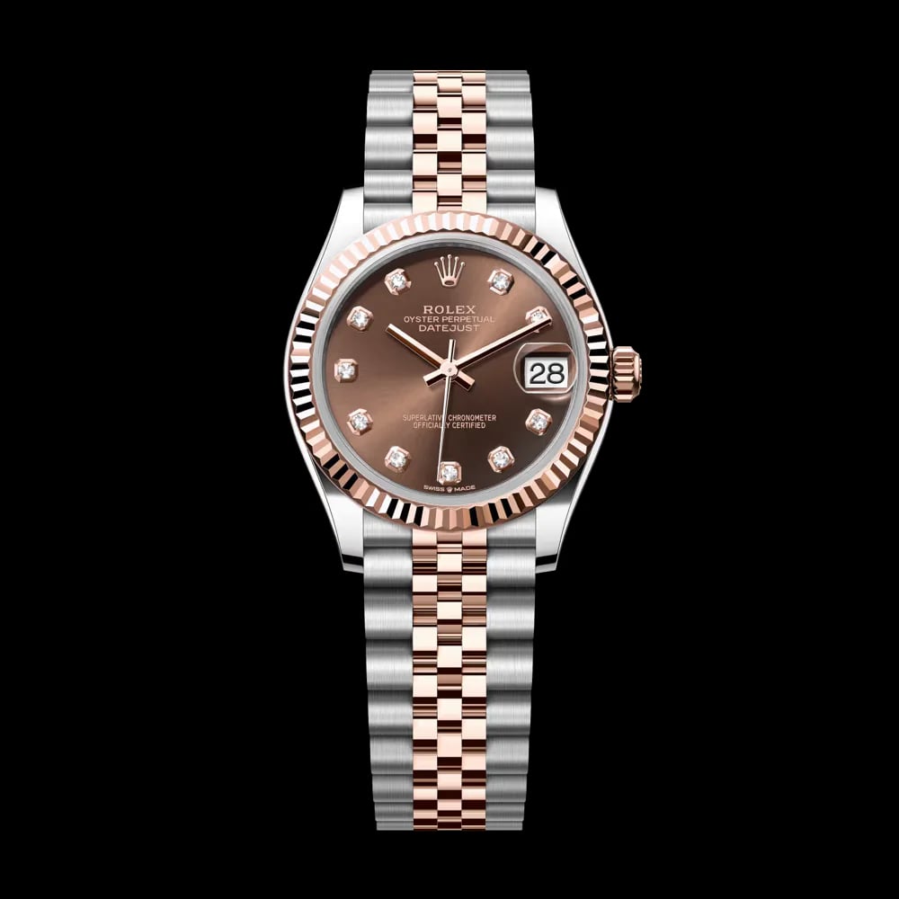 Rolex Datejust 31 Brown Dial With Diamond Index Jubilee, image 1 Rolex Datejust 31 Brown Dial With Diamond Index Jubilee, image 1