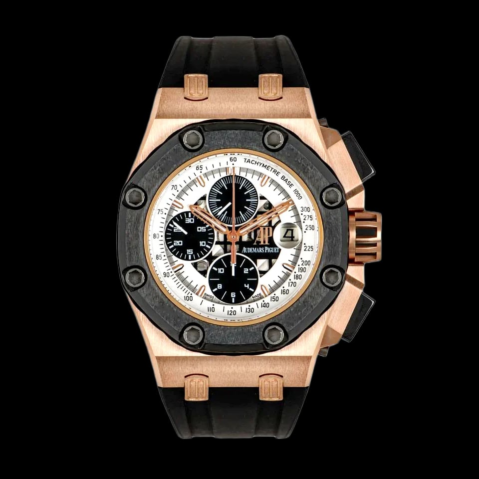Audemars Piguet Royal Oak Offshore Chronograph Barrichello II extract from the archives + new rubber strap, image 1 Audemars Piguet Royal Oak Offshore Chronograph Barrichello II extract from the archives + new rubber strap, image 1