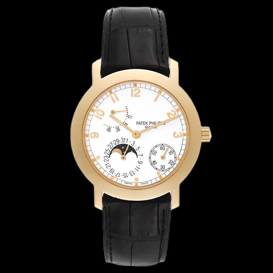 Patek Philippe Complications Moon Phase Power Reserve White Dial 18K Yellow Gold 5055J, image 1 Patek Philippe Complications Moon Phase Power Reserve White Dial 18K Yellow Gold 5055J, image 1