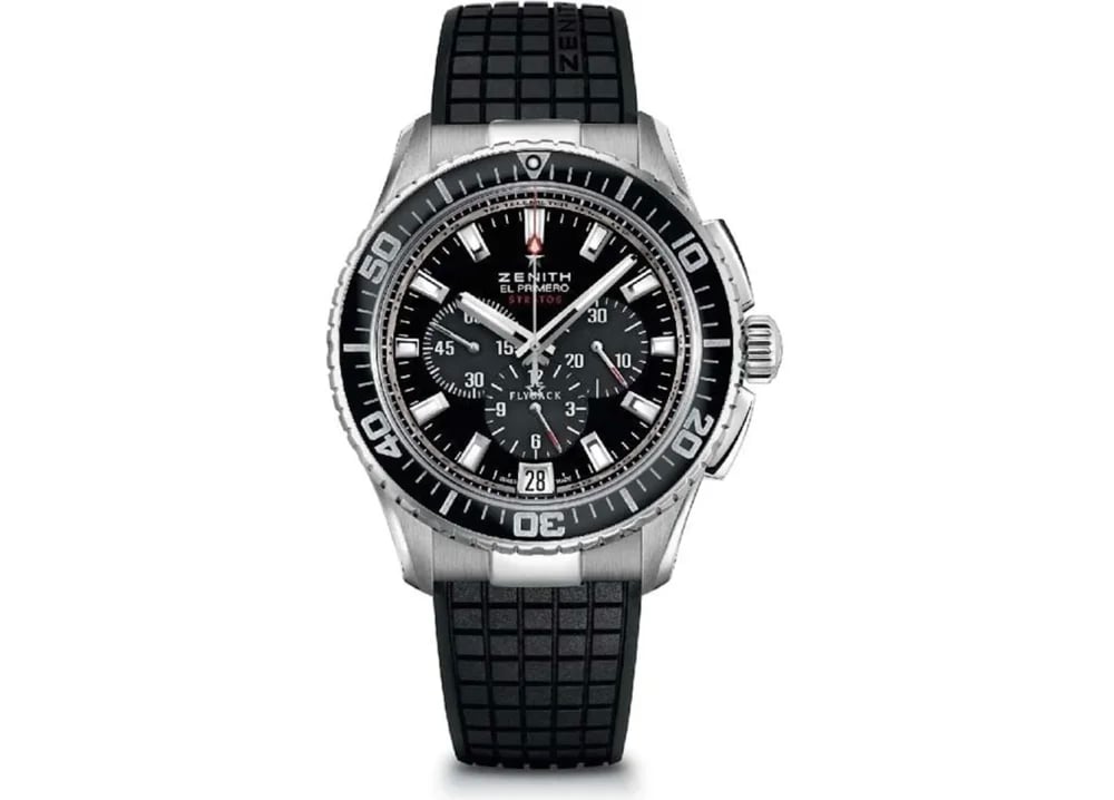 Zenith El Primero Stratos Flyback Crocodile Strap, image 1 Zenith El Primero Stratos Flyback Crocodile Strap, image 1