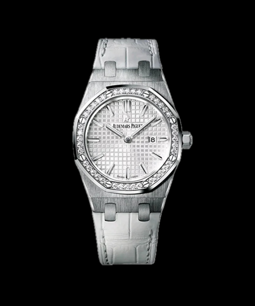Grey dial with diamond bezel, image 1 Grey dial with diamond bezel, image 1