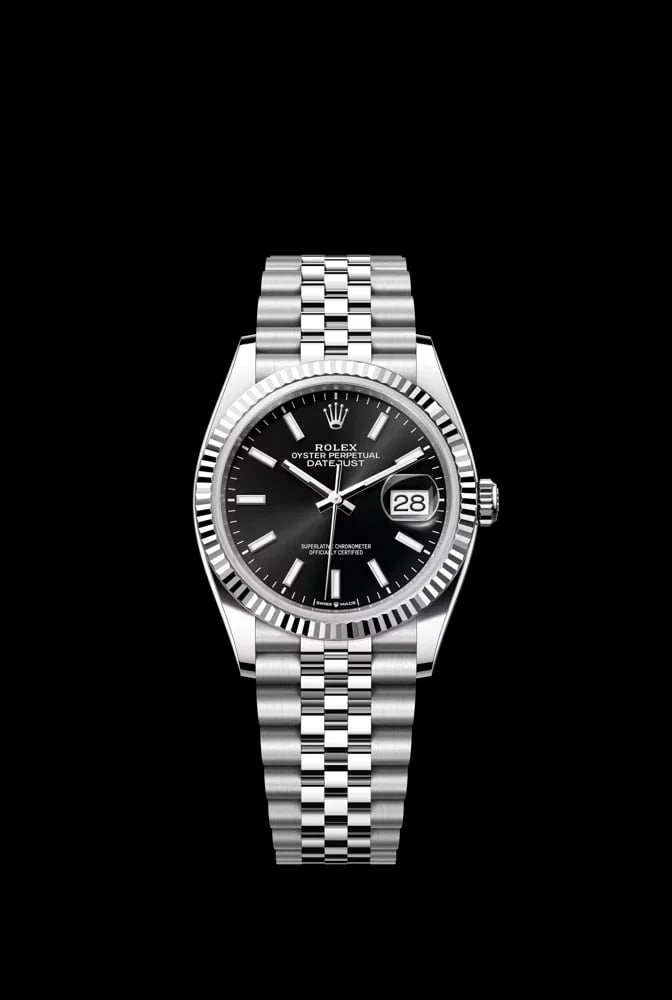 Rolex Datejust Black Index Dial Jubilee Box and Papers 2023, image 1 Rolex Datejust Black Index Dial Jubilee Box and Papers 2023, image 1