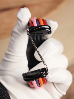 Allegra S12 Black PVD Steel with White/Orange/Pink Sapphires, image 4 Allegra S12 Black PVD Steel with White/Orange/Pink Sapphires, image 4