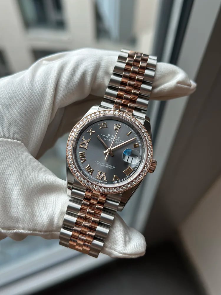 Rolex Datejust 36 Rhodium VI IX Diamonds Dial, image 1 Rolex Datejust 36 Rhodium VI IX Diamonds Dial, image 1
