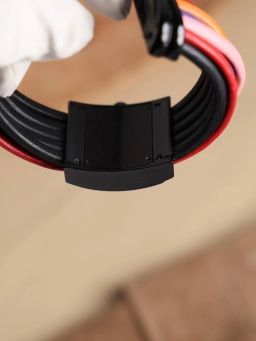 Allegra S12 Black PVD Steel with White/Orange/Pink Sapphires, image 3 Allegra S12 Black PVD Steel with White/Orange/Pink Sapphires, image 3