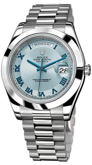 Rolex Day-Date II Platinum Ice Blue Roman, image 1 Rolex Day-Date II Platinum Ice Blue Roman, image 1