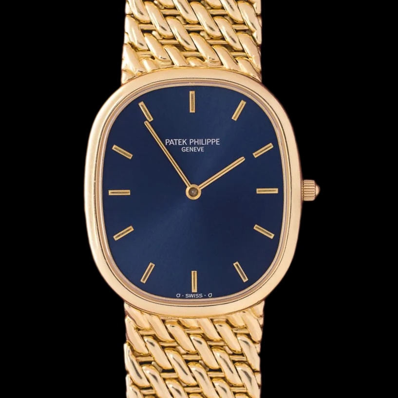 Patek Philippe Golden Ellipse Blue Dial 3738/117, image 1 Patek Philippe Golden Ellipse Blue Dial 3738/117, image 1