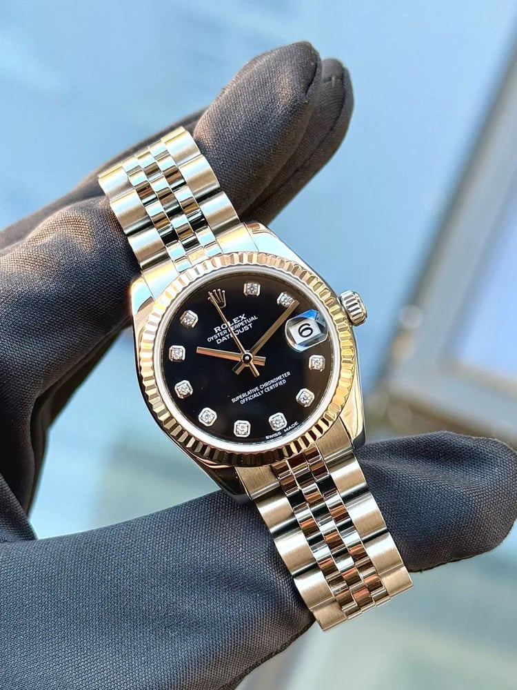 Rolex Datejust Black Diamond Dial Jubilee, image 1 Rolex Datejust Black Diamond Dial Jubilee, image 1