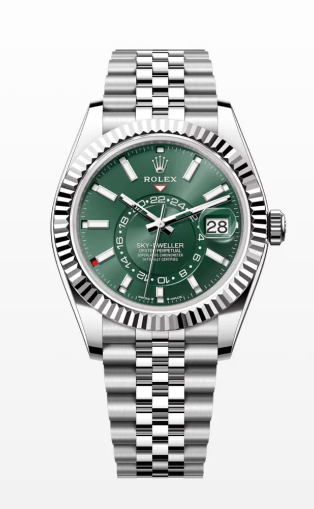 Rolex Sky-Dweller Green Dial Jubilee bracelet, image 1 Rolex Sky-Dweller Green Dial Jubilee bracelet, image 1