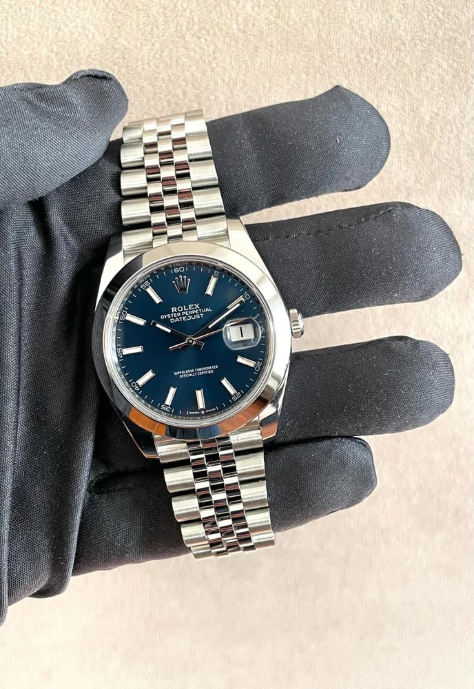 Rolex Datejust Blue Index Dial Jubilee Bracelet, image 1 Rolex Datejust Blue Index Dial Jubilee Bracelet, image 1