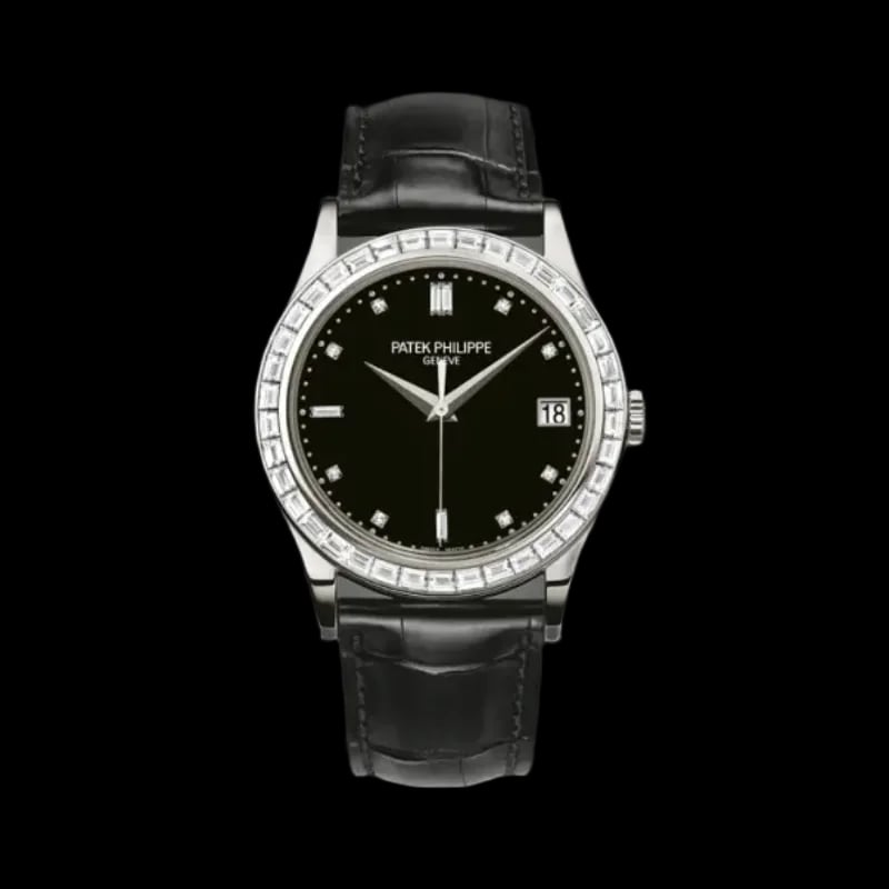 Patek Philippe Calatrava Platinum Baguette Diamonds 5298P-012, image 1 Patek Philippe Calatrava Platinum Baguette Diamonds 5298P-012, image 1