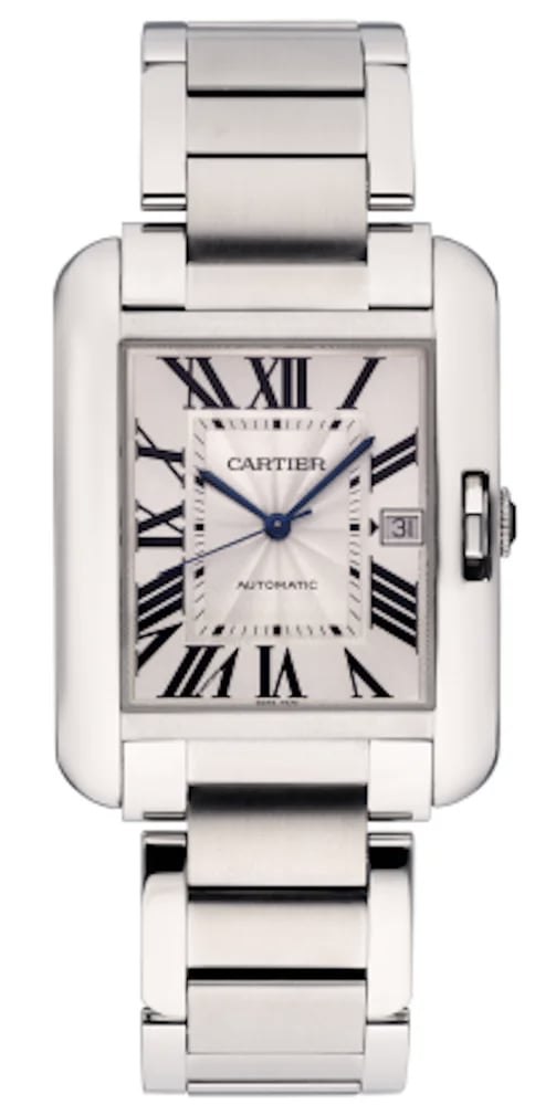 Cartier Tank Anglaise XL Silver Steel 37mm Automatic Watch 3507 W520394, image 1 Cartier Tank Anglaise XL Silver Steel 37mm Automatic Watch 3507 W520394, image 1