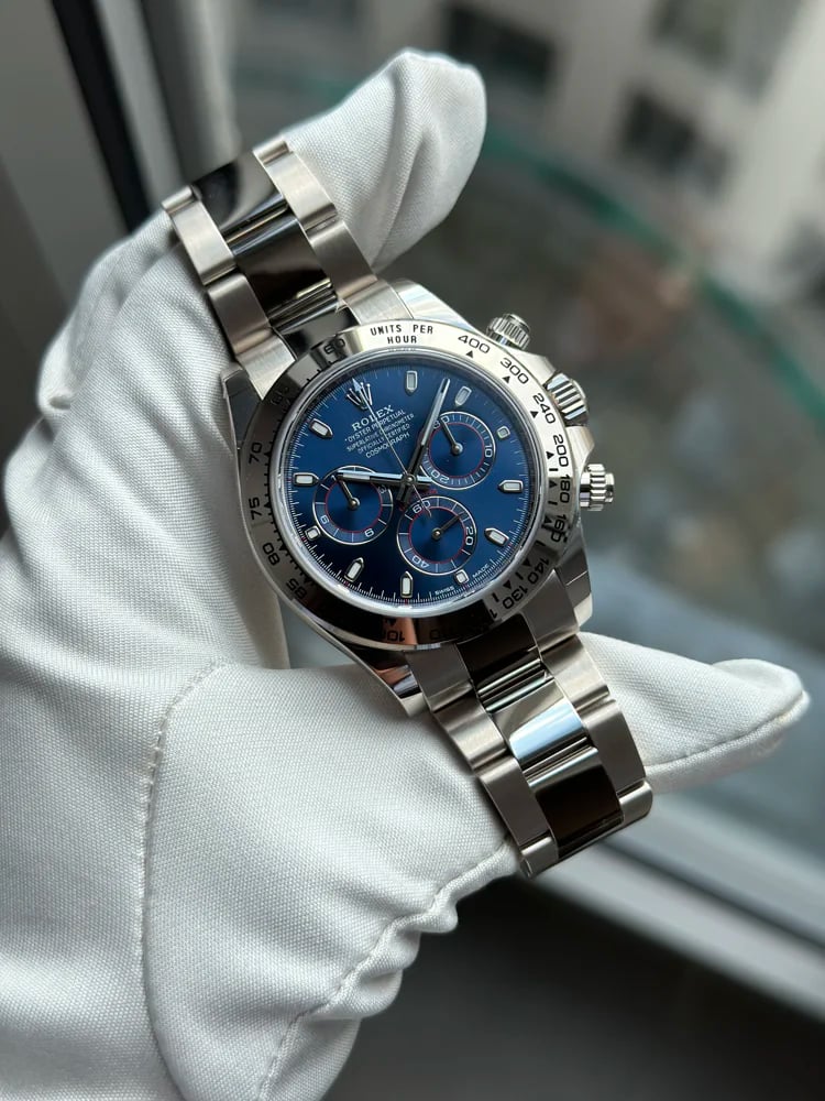 Rolex Daytona White Gold Blue Dial Index, image 1 Rolex Daytona White Gold Blue Dial Index, image 1