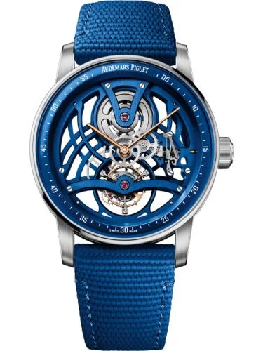 CODE 11.59 Tourbillon Openworked White Gold / Blue Ceramic / Blue