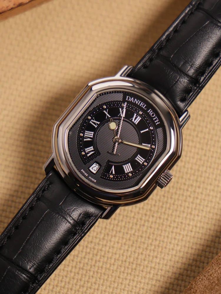 Daniel Roth PREMIER RETROGRADE Le Sentier T157 Black dial Date Roman numerals aftermarket buckle, image 7 Daniel Roth PREMIER RETROGRADE Le Sentier T157 Black dial Date Roman numerals aftermarket buckle, image 7