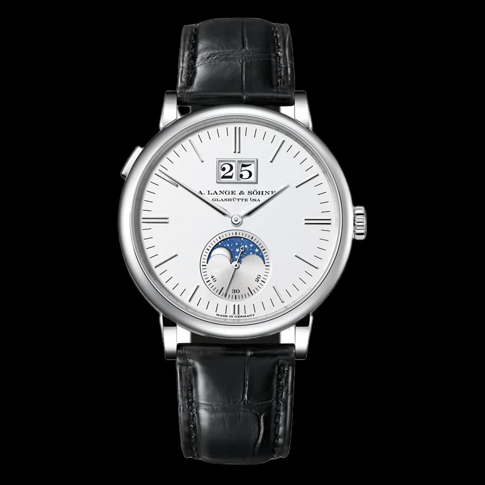 A. Lange & Söhne Saxonia Outsize Date Moon Phase Display, image 1 A. Lange & Söhne Saxonia Outsize Date Moon Phase Display, image 1