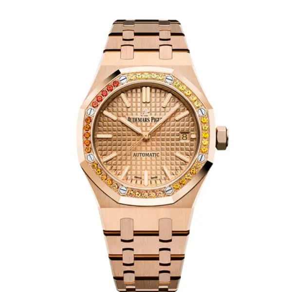 Audemars Piguet Royal Oak Lady Rose Gold Rainbow bezel 37 mm, image 1 Audemars Piguet Royal Oak Lady Rose Gold Rainbow bezel 37 mm, image 1