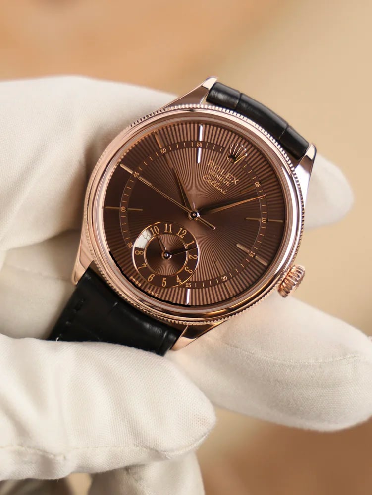 Rolex Cellini Dual Time Choco Dial Box & Papers, image 1 Rolex Cellini Dual Time Choco Dial Box & Papers, image 1