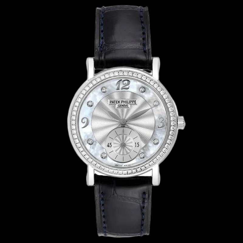 Patek Philippe Calatrava White Gold Mother of Pearl Diamond Ladies Watch, image 1 Patek Philippe Calatrava White Gold Mother of Pearl Diamond Ladies Watch, image 1