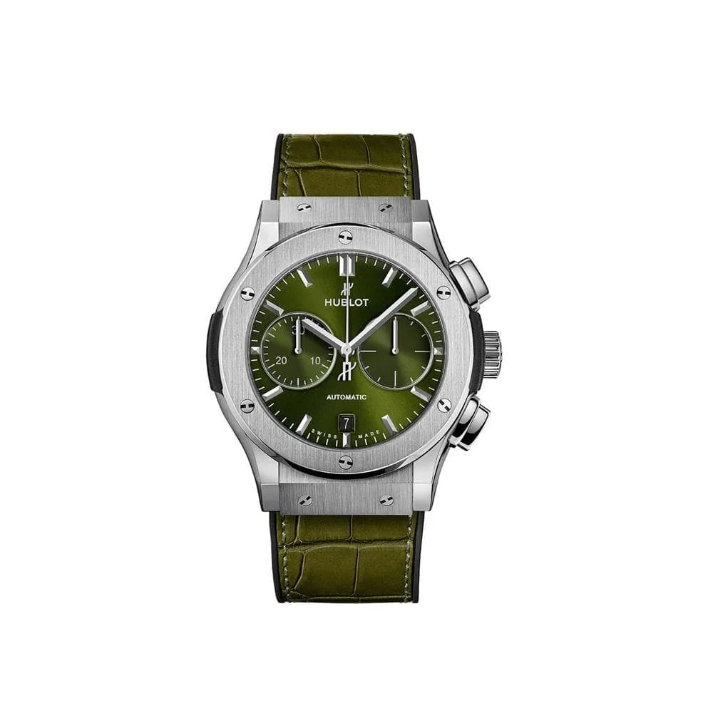 Hublot Classic Fusion Chronograph Green Titanium, image 1 Hublot Classic Fusion Chronograph Green Titanium, image 1