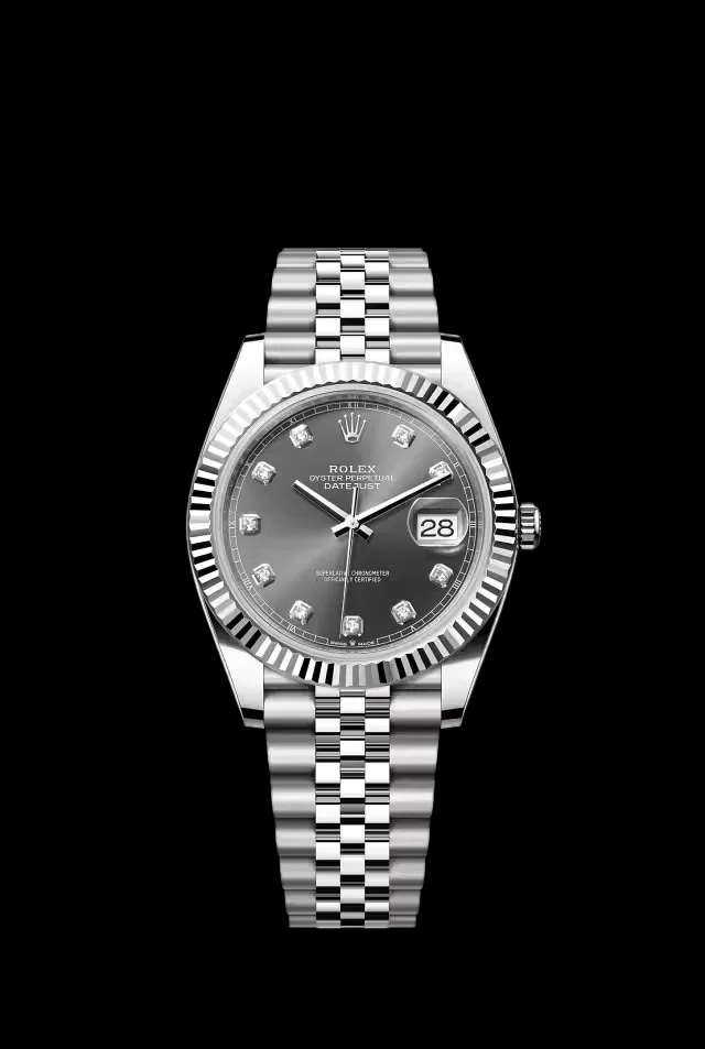 Rhodium Dial Diamonds Jubilee Bracelet, image 1 Rhodium Dial Diamonds Jubilee Bracelet, image 1