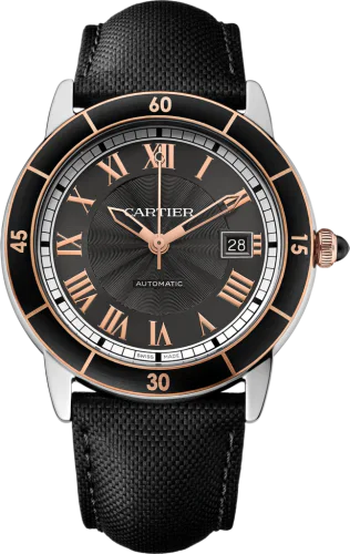 Ronde Croisière de Cartier Stainless Steel / Pink Gold /Grey