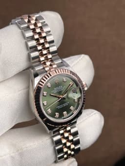 Rolex Lady-Datejust Green dial with Diamonds Jubilee bracelet Box & Papers 2026, image 2 Rolex Lady-Datejust Green dial with Diamonds Jubilee bracelet Box & Papers 2026, image 2